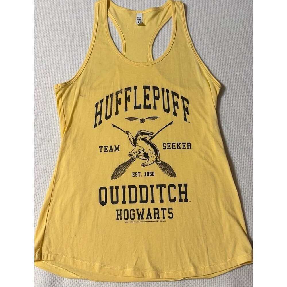 Harry Potter Hufflepuff Quidditch Seeker Yellow Racerback Tank Top XL